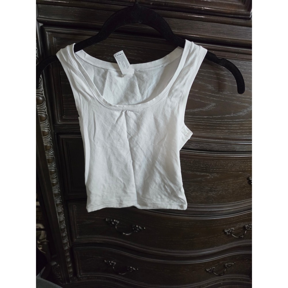 Yogalicious Airlite Pure Love Tank Top White Scoop Neck XS RN144527